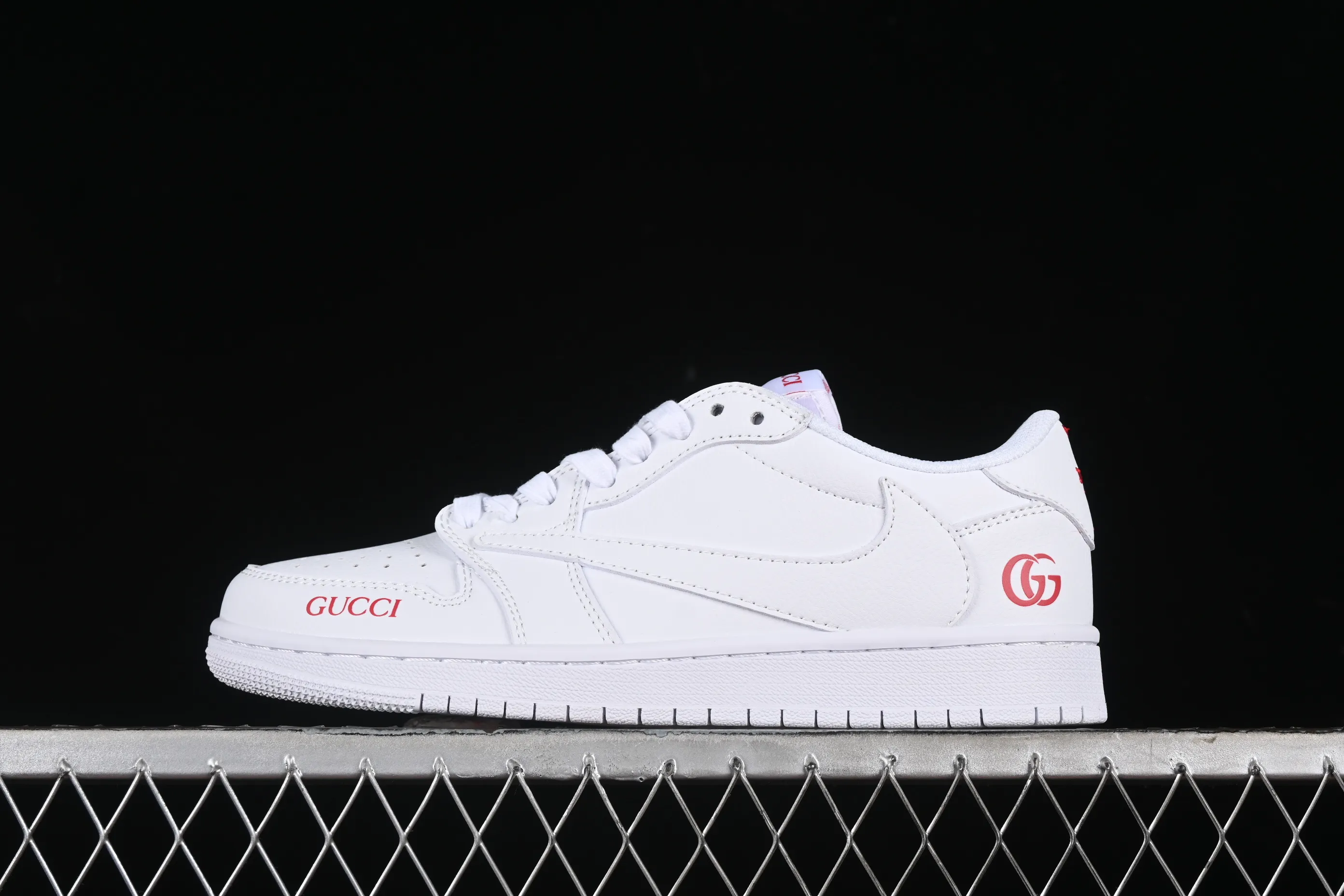 All categories Air Jordan Jordan series basketball shoes Air Jordan 1 Low Travis Scott x Fragment Design x Air Jordan 1 Low OG SP AJ1 Joe 1 Gucci joint-all white low-top cultural casual sneakers LJ5188-014